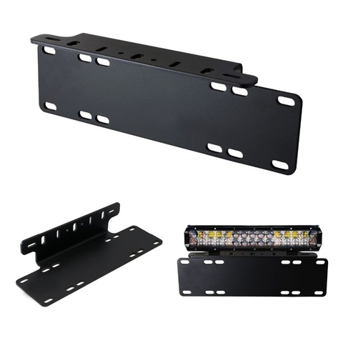 Marloo Universal Front Bumper License Plate Mounting Bracket Holder For Offroad LED Driving Work Light Bar Truck SUV 4x4 4WD ► Photo 1/6