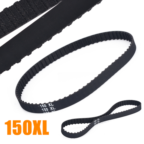 1 Piece Timing Belt XL 10mm Aging-Resistant  150XL037 Black Timing Belts 75 Teeth Cogged Rubber Geared Drive Belt ► Photo 1/6