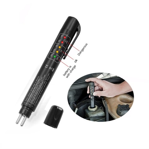 2022 New Brake Fluid Liquid Tester Pen With 5 LED Car Auto Vehicle Tools Diagnostic Tools Mini Brake Fluid Tester ► Photo 1/6