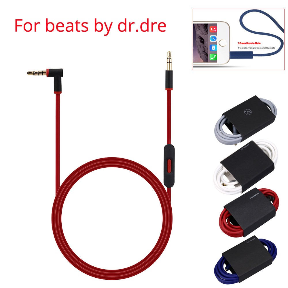 AUX Cable Jack 3.5mm Audio Cable 3.5 Jack 3.5mm Replacement Audio Cable Cord Wire w/Mic for Beats by Dr Dre - Price history & Review | AliExpress Seller - 23