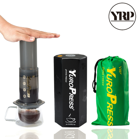 YRP YuroPress Portable Coffee Maker Espresso French Press barista tools Coffee Pot Air Press Drip Coffee Machine Filters Paper ► Photo 1/6