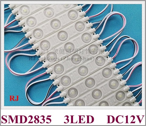 LED module 2022 new injection super LED light module DC12V 60mm*13mm SMD 2835 3 LED 1.2W aluminum PCB with wide angle lens IP65 ► Photo 1/5