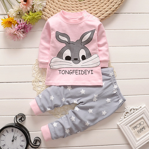 Lollas Autumn New Cartoon Baby Boy Clothing Set Infant Clothes Baby Girls home Clothing Cotton Long Sleeve Baby Clothes ► Photo 1/4