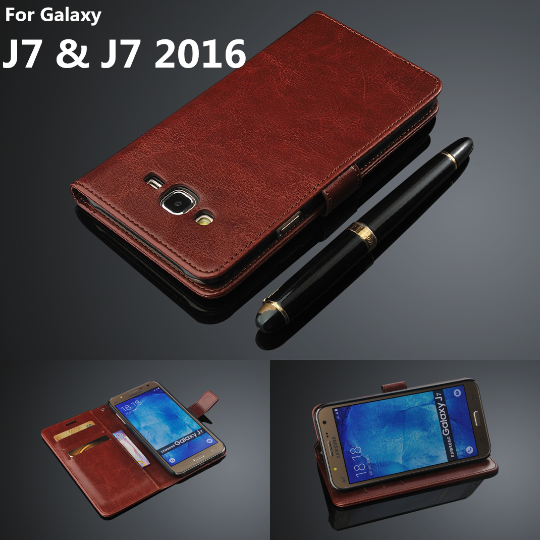 Leather Samsung J7 2016 Flip Wallet For Samsung Galaxy J7 2016