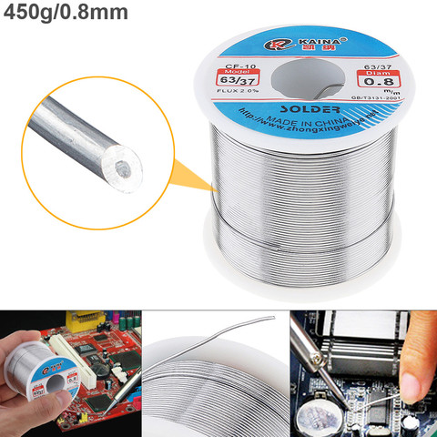 63/37 450g 0.8mm Tin Lead Wire Core Rosin Solder Wire with 2% Flux and Low Melting Point for Welding Electric Soldering Iron ► Photo 1/1