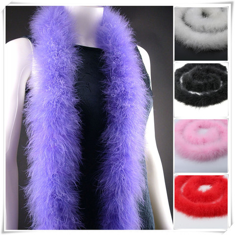48-50g 2meters long fluffy feather boa Dyed Turkey feather Strip for Party/Carnival Costumes/Party Boa Shawl ► Photo 1/6