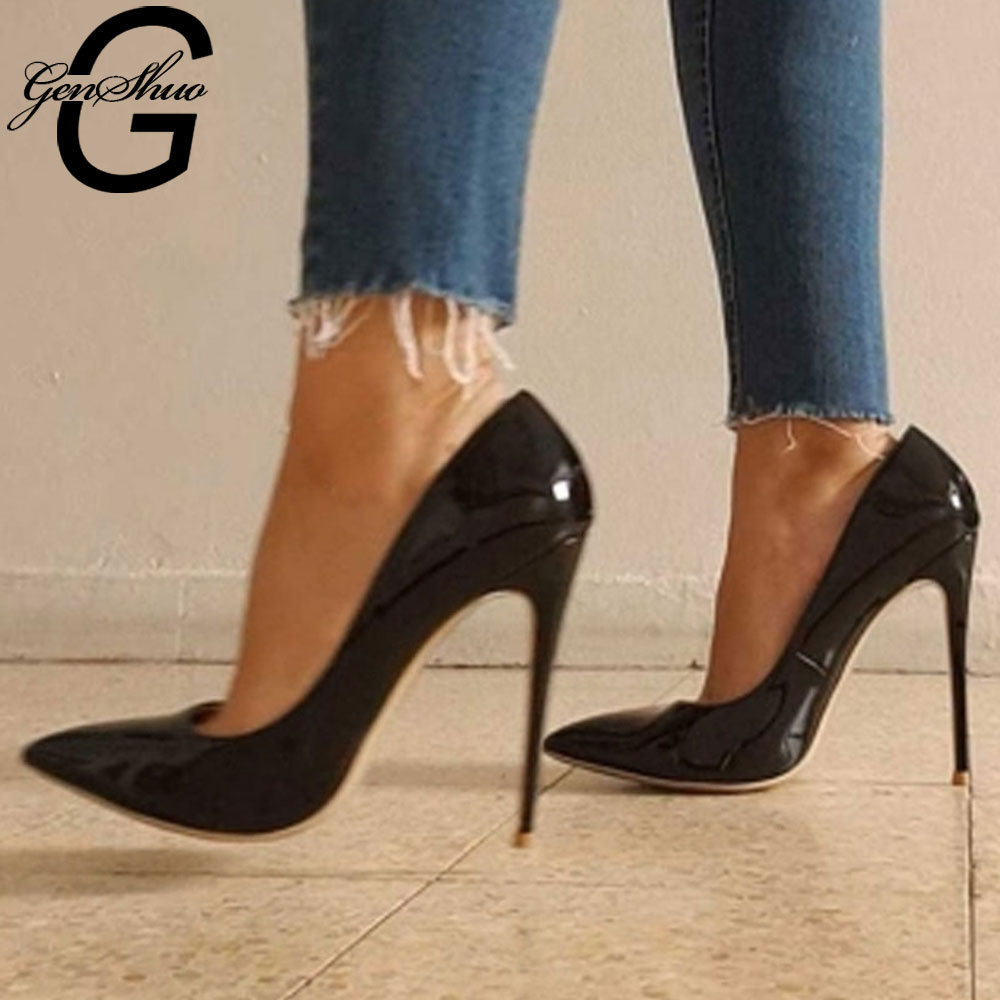 Price history & Review on GenShuo High Heels 12cm Black Pumps Silver High Heels Wedding Shoes Nude Pumps Bridal Shoes Estiletos 2020 Women Pumps | AliExpress Seller - GENSHUO Classic Store | Alitools.io