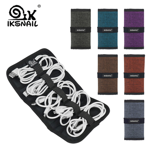 IKSNAIL Sample Portable Cable Storage Headset Case Waterproof Shockproof Earphone Digital USB Cable Sorting Travel Insert Bags ► Photo 1/6