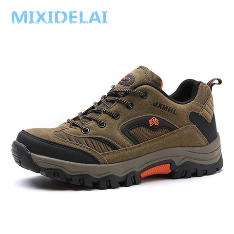 MIXIDELAI Big Size 39-47 Fashion Men Shoes Comfortable Waterproof Outdoor Casual Shoes Lace-Up Spring Autumn Rubber Sneakers ► Photo 1/6