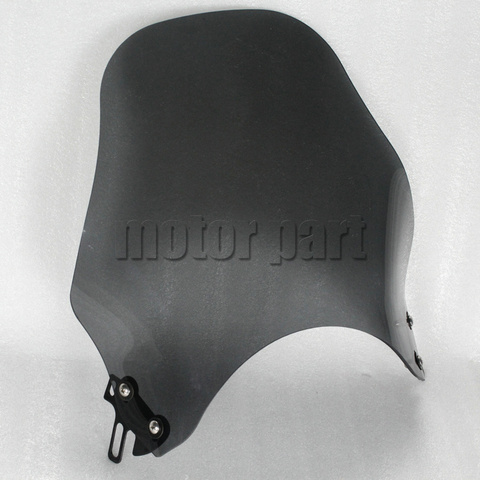 Universal Motorcycle Windshield Round Lights Street Bike Windscreen Screen Glass As For Honda Yamaha Kawasaki Suzuki Smoke Clear ► Photo 1/6