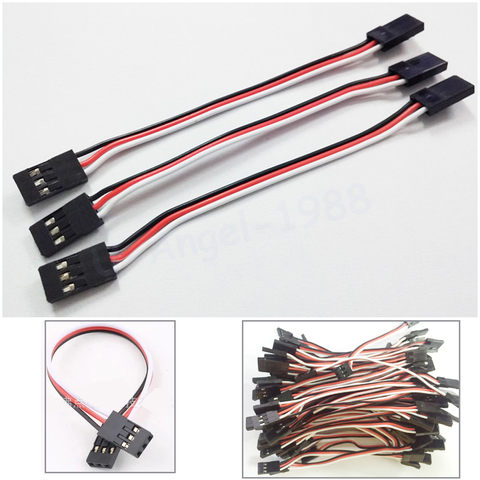 10pcs 100mm 150MM 200MM 300MM Servo extension cord Male to Male for JR Plug Servo Extension Lead Wire Cable 10cm ► Photo 1/6