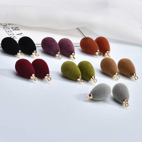 Japan, autumn and winter, water droplets, micro Velvet Pendant, hanging bead quality, flocking DIY Earrings accessories ► Photo 1/5