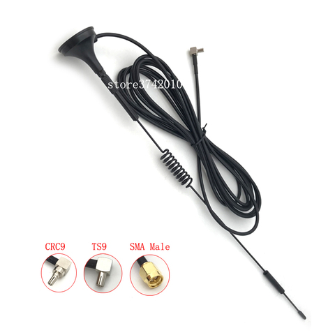 700-2700MHz 12dBi 2G 3G 4G LTE Magnetic Antenna TS9 CRC9 SMA Male Connector GSM External router antenna RG174 3M 5M ► Photo 1/6