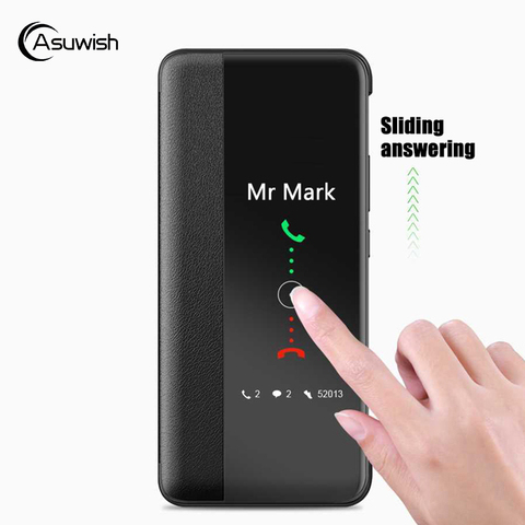 Smart View Flip Cover Leather Phone Case For Huawei P30 P40 Pro P20 P 30 20 Lite P30pro P20pro 30pro Window Slim Funda Hard ► Photo 1/6