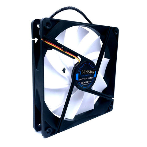 slient quiet low noise 140mm cooling fan 140*140*25mm DC12V 0.30A(rated 0.18A) 880RPM 15DBA axial computer pc case cooler ► Photo 1/4