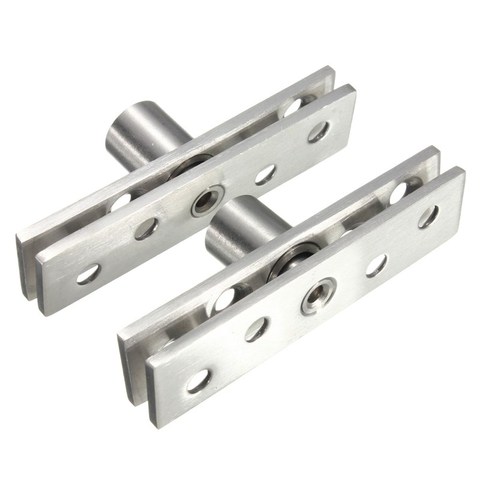 MTGATHER 1 Pair Rotating Hinge 74mm Length 360 Degree Stainless Steel Door Pivot Hinge Hardware Silver Easy To Install ► Photo 1/6