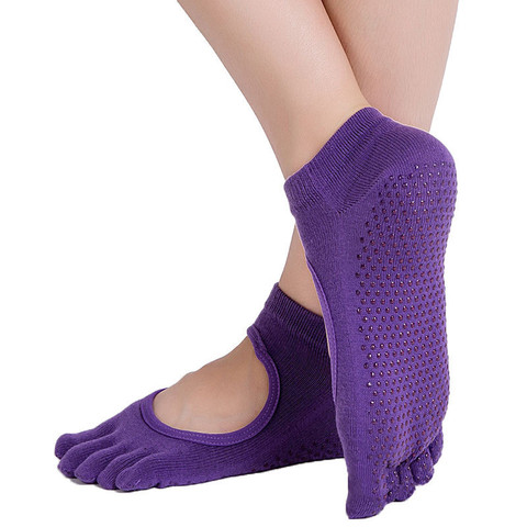 Hotsale 5 Finger Toe Backless Summer Women Sport Socks Solid Color Nonslip  Silicone Ankle Socks for Yoga and Pilates 6 Colors - Price history & Review