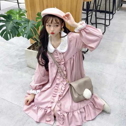 Lace Fungus Lace Embroidery Doll Dress Women's Dresses Japanese Harajuku Ulzzang Female Korean Kawaii Cute Clothing For Women - Price history & Review | AliExpress Seller - Nothomme Store | Alitools.io Lace Fungus Lace Embroidery Doll Dress Women's Dresses Japanese Harajuku Ulzzang Female Korean Kawaii Cute Clothing For Women - Price history & Review | AliExpress Seller - Nothomme Store | Alitools.io
