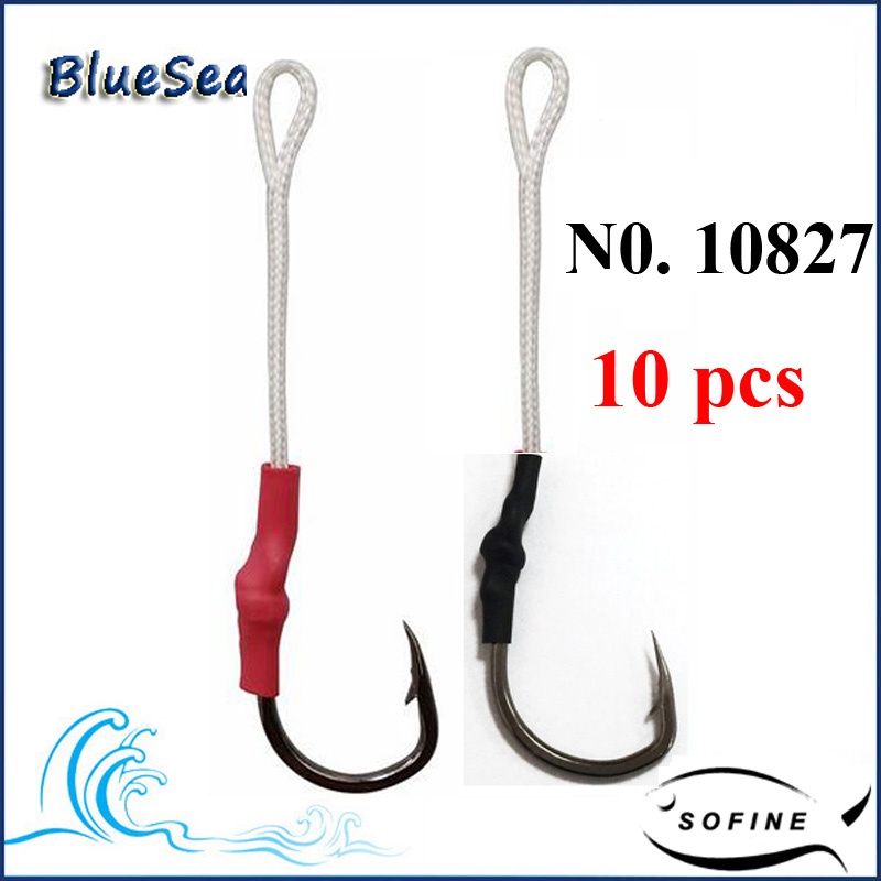 30 Stainless Steel Fishhook Assist Hooks Jigging Fishing Hook with PE Line 10827
