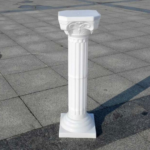 Free Shipping 2pcs Fashion Wedding Props Decorative Roman Columns White Plastic Pillars Flower Pot Road Lead Stand Party Event ► Photo 1/6