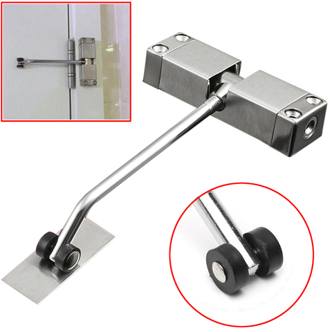 Spring Door Closer Mute Automatic Mounted Stainless Steel Adjustable Surface Not Positioning Installation Furniture Hardware ► Photo 1/6