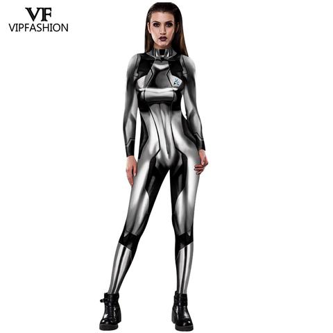 VIP FASHION Black Samus Aran Game Hero Cosplay Costume Metroid Female Superhero Costume Bodysuit Power Suit ► Photo 1/6