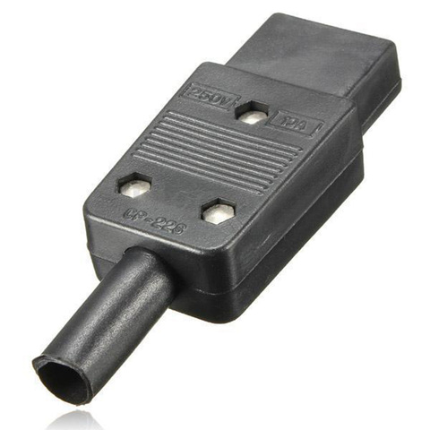 5PCS IEC 320 C13 Female Plug Adapter 3pin Socket Power Cord Rewirable Connector ► Photo 1/4
