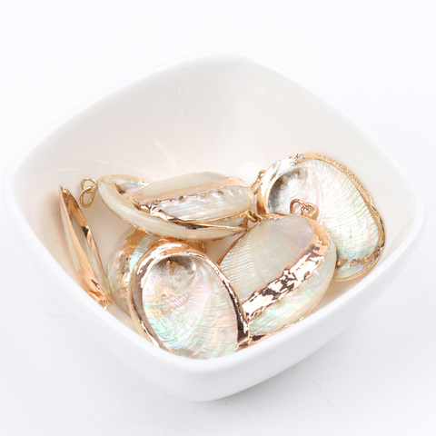 Natural Spiral Shell Gold Plated SeaShells for DIY handmade Home decoration jewelry making 20-31mm 2pcs ► Photo 1/5