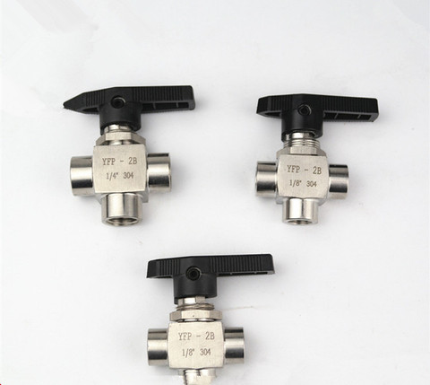 3 way female thread Ball valve 1/8