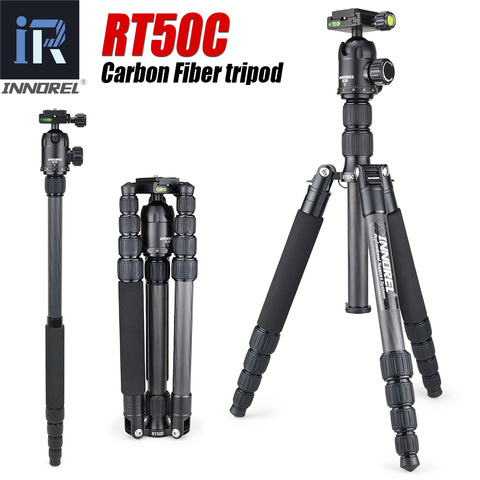 RT50C Carbon Fiber tripod monopod for dslr camera light Portable stand compact professional tripe for Gopro Better than Q666C ► Photo 1/5