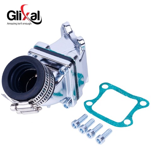 Glixal Dio AF18 AF28 AF27 49cc 50cc High Performance Racing Intake Manifold Inlet Pipe for CX ZX SE50 SK50 SA50 Elite 2T Scooter ► Photo 1/6