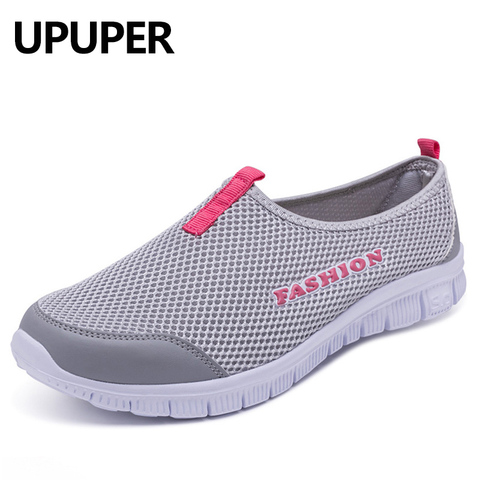 UPUPER Sneakers Women Shoes 2022 Summer Breathable Mesh Slip-On Shoes Woman Running Shoes Ultralight Ladies Sports Walking ► Photo 1/6