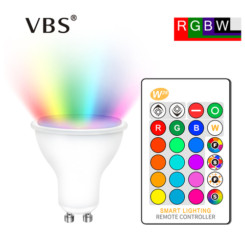 4Pcs GU10 RGB Bulbs Bombillas Led 8W GU10 RGBW RGBWW Led Lamp Dimmable White Warm White GU 10 Led Bulb 16 Colors With Remote ► Photo 1/6