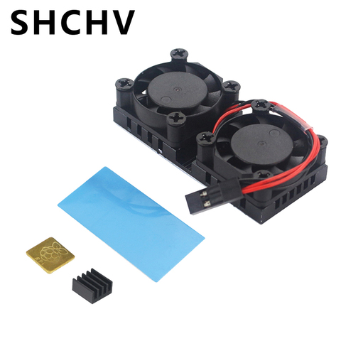 Raspberry Pi 4 Dual Fan with Heatsink Cooling System Double Cooling Fan Cooler Radiator suitable for Raspberry Pi 3 3B Plus ► Photo 1/1