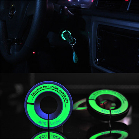 VCiiC Car styling Luminous Ignition Key Ring Switch Cover Interior Accessories For AUDI A1 A3 A4 b6 b7 b8 A5 A6 c5 c6 A7 A8 ► Photo 1/6