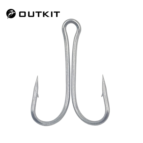 OUTKIT 20Pcs/Lot High-Carbon Steel Fishing Hooks Crank Hook Fly Tying Double Hook For Bass Lure Fishing High Quality Accessories ► Photo 1/6