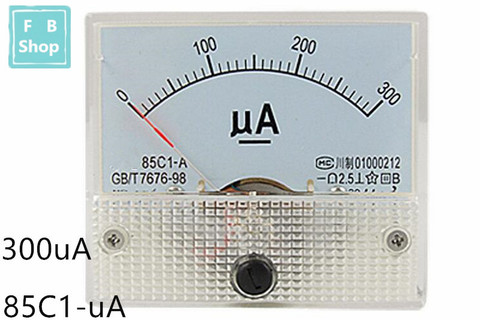 1PCS 85C1 50uA 100uA 200uA 300uA 500uA DC Analog Pointer Current Meter Panel AMP Gauge Current Mechanical Ammeters ► Photo 1/2