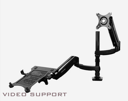 DLB504L2 Dual Notebook Mount Dual Mount Laptop Arms Monitor Arm Holder up to 24