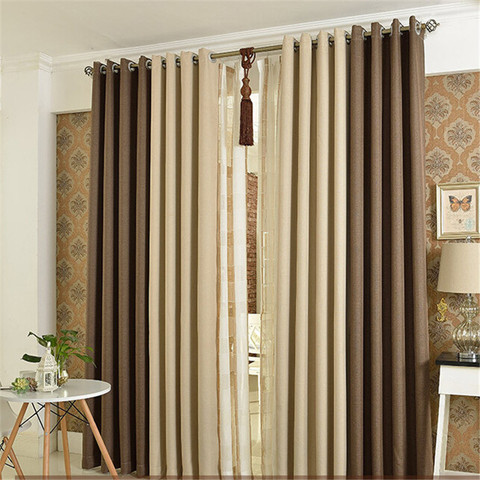 [byetee] Beige Coffee Bedroom Blackout Window Kitchen Luxury Curtains Doors For Living Room Window Curtains Curtain Drapes ► Photo 1/6
