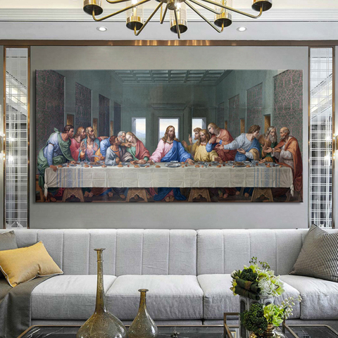 Leonardo Da Vinci's The Last Supper Posters and Print Wall Art Canvas Painting Famous Painting Art for Living Room Cuadros Decor ► Photo 1/6