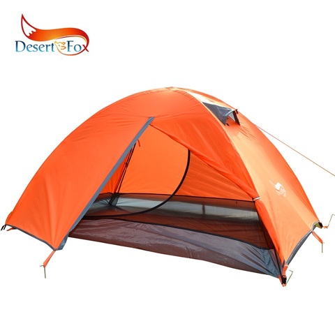 Desert&Fox Backpacking Tent 2 Person Double Layer Camping Tent, 4 Seasons Waterproof Breathable Lightweight Portable Travel Tent ► Photo 1/6
