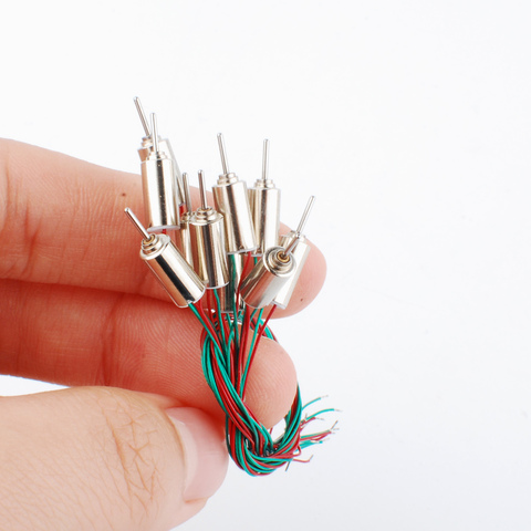 10 Pcs 4*8mm Coreless DC Motor Super high speed 3V DC 60mA 70000RPM 0408-4035 for RC helicopter aircraft ► Photo 1/4