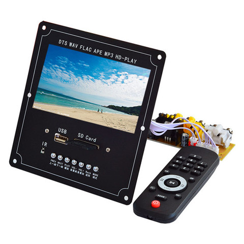4.3Inch LCD Audio Video Decoder Board DTS Lossless Bluetooth Receiver MP4/MP5 Video APE/WMA/MP3 Decoding Support FM USB ► Photo 1/6