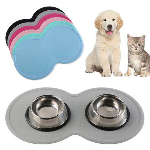 48*27cm Pet Dog Puppy Cat Feeding Mat Pad Cute Cloud Shape Silicone Dish Bowl Food Feed Placement Dog Accessories ► Photo 1/6