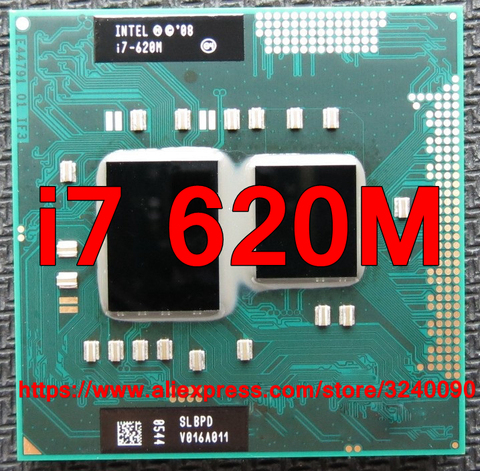Original lntel Core i7 620M 2.66GHz i7-620M Dual-Core Processor PGA988 SLBPD Mobile CPU Laptop processor free shipping ► Photo 1/1