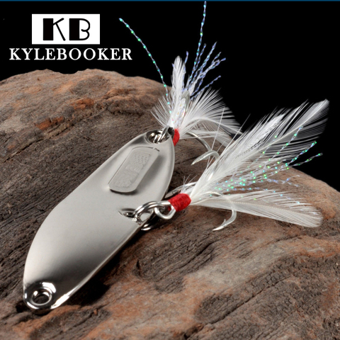 Hyperbola Sequins Lure Spoon  Metal spinner spoon Artificial Bait hard Fake baits feather hooks Culter perch Fishing lure ► Photo 1/6