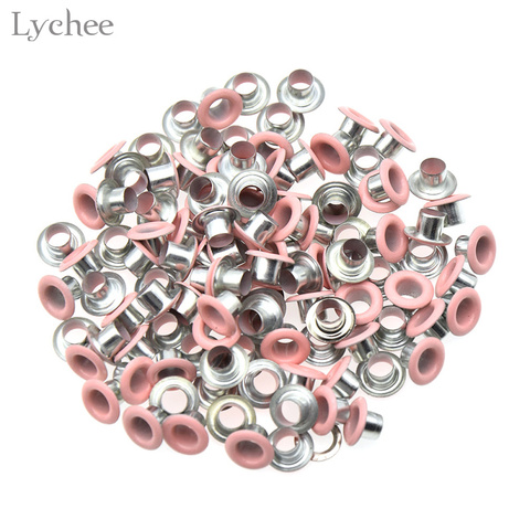 Lychee Life 100pcs Metal Eyelets Grommets for Leather Craft DIY Handmade Scrapbooking Accessories ► Photo 1/6