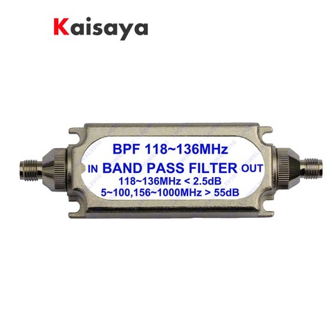 New SMA bandpass filter BPF 118-136MHz for aeronautical band A6-011 ► Photo 1/4