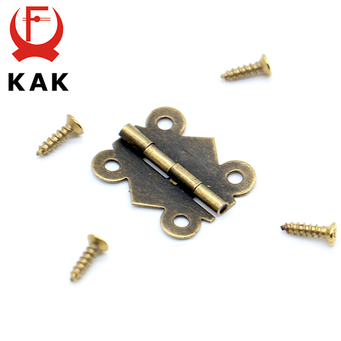 40pcs KAK 20mm x17mm Bronze Gold Silver Mini Butterfly Door Hinges Cabinet Drawer Jewelry Box Hinge For Furniture Hardware ► Photo 1/6