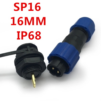 Waterproof Connector Aviation Plug SP16 Type IP68 Cable Connector Socket Male And Female Industry Wire Cable 2 3 4 5 6 7 9 Pin ► Photo 1/6